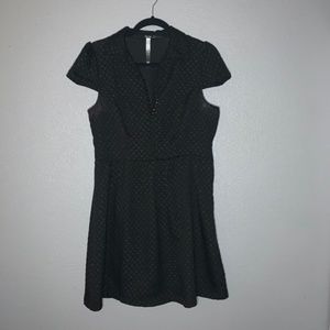 Kensie Black Button up above knee dress-M